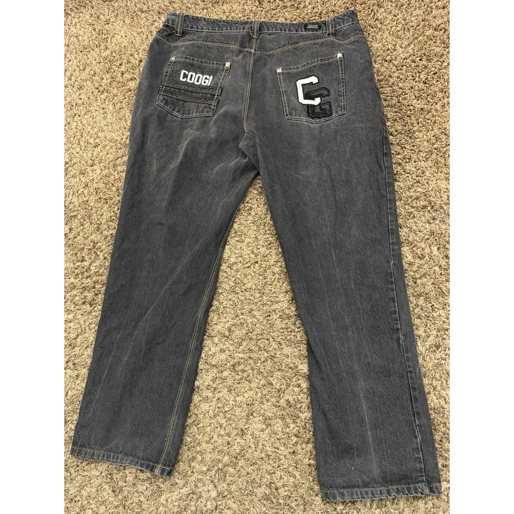 Coogi Vintage Y2K Embroidered Jeans Size Black Mens 42x32